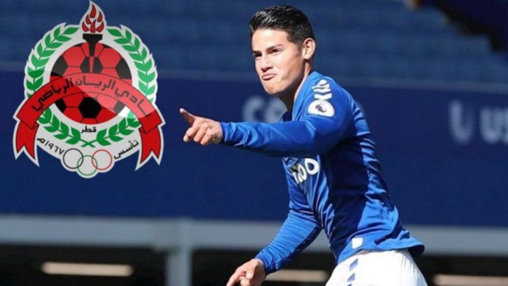 James Rodríguez durante juego con el Everton