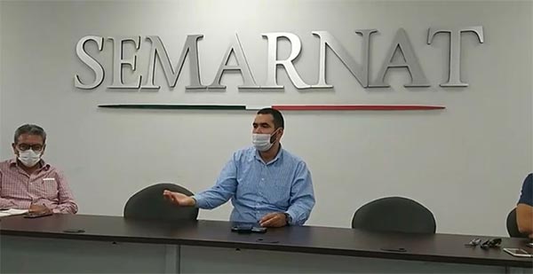 La  reunión en las oficinas de la Semarnat