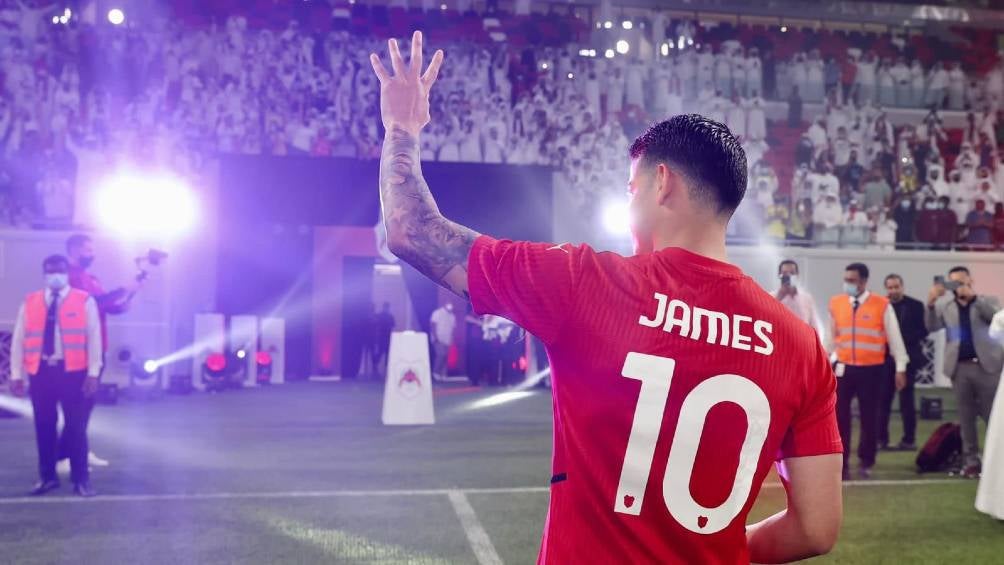 James 'Rodríguez' en su presentación con el Al Rayyán