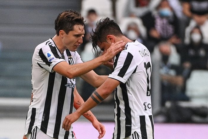 Paulo Dybala en lamento con la Juventus