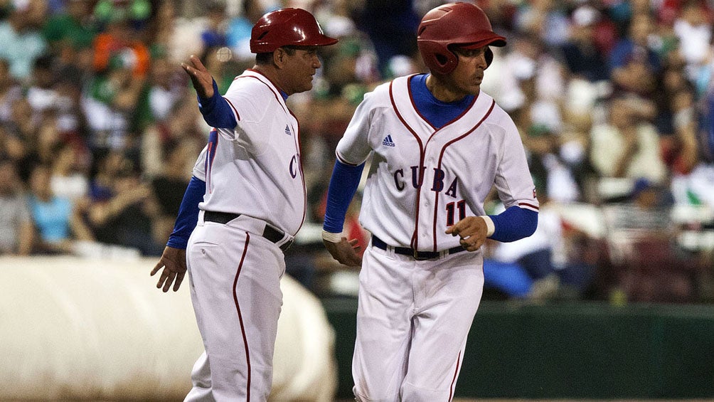 Acciones de la selección cubana en un juego