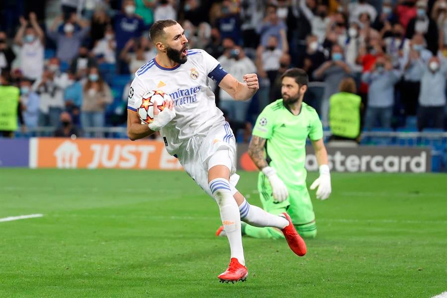 El francés celebrando su gol contra el Sheriff