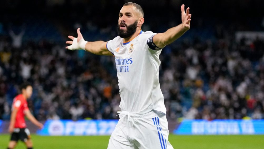 Benzema tras anotar gol a favor del Real Madrid