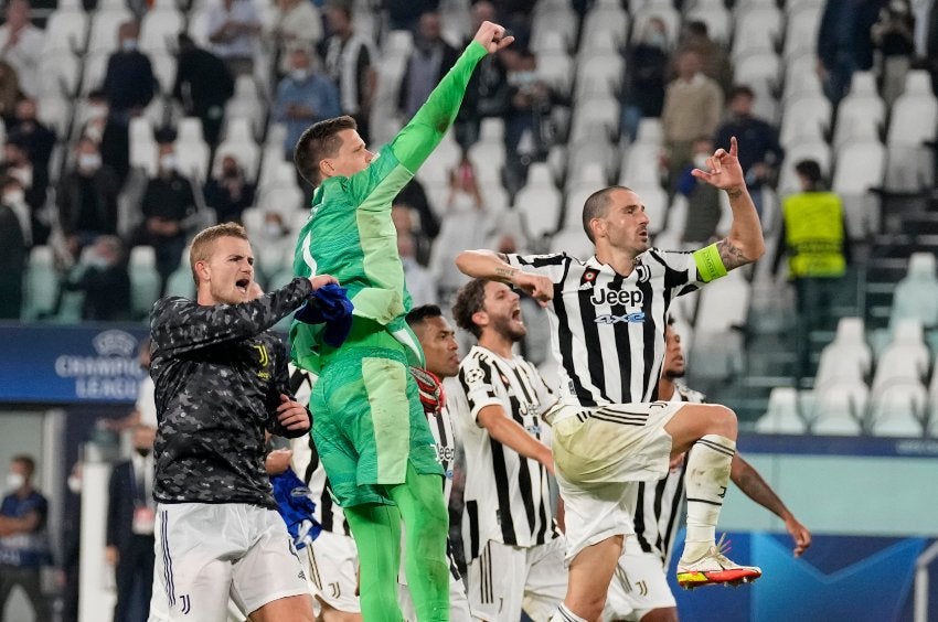 Jugadores de la Juventus celebrando la victoria sobre el Chelsea