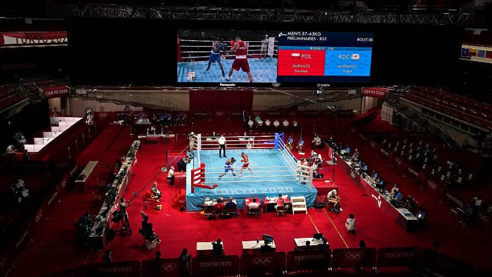 Vista de la arena de boxeo de los Juegos Olímpicos de Tokio