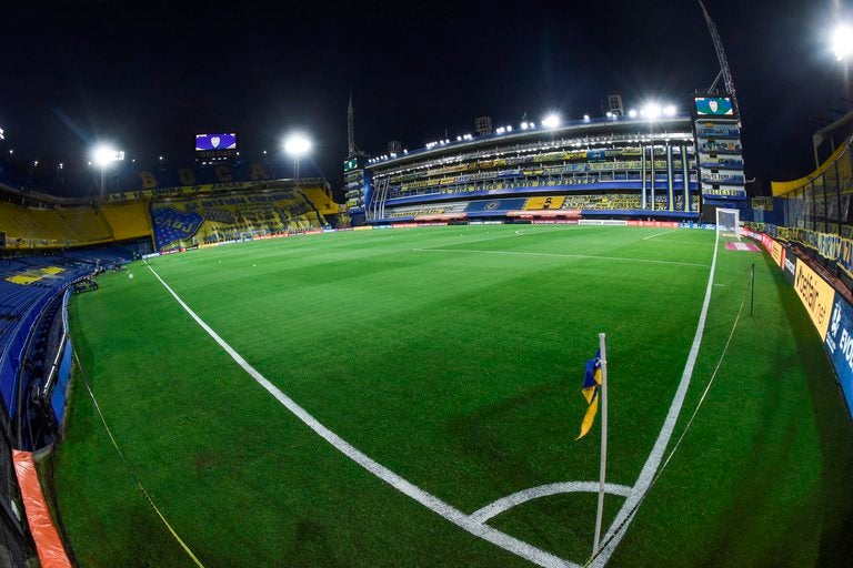 Vista general del estadio La Bombonera en Buenos Aires