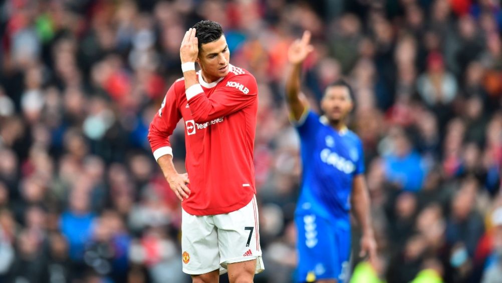 Cristiano Ronaldo en el Manchester United vs Everton