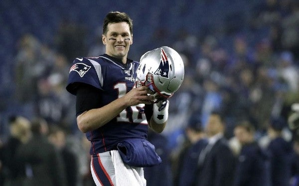 Tom Brady al final de un partido con los Patriots de New England