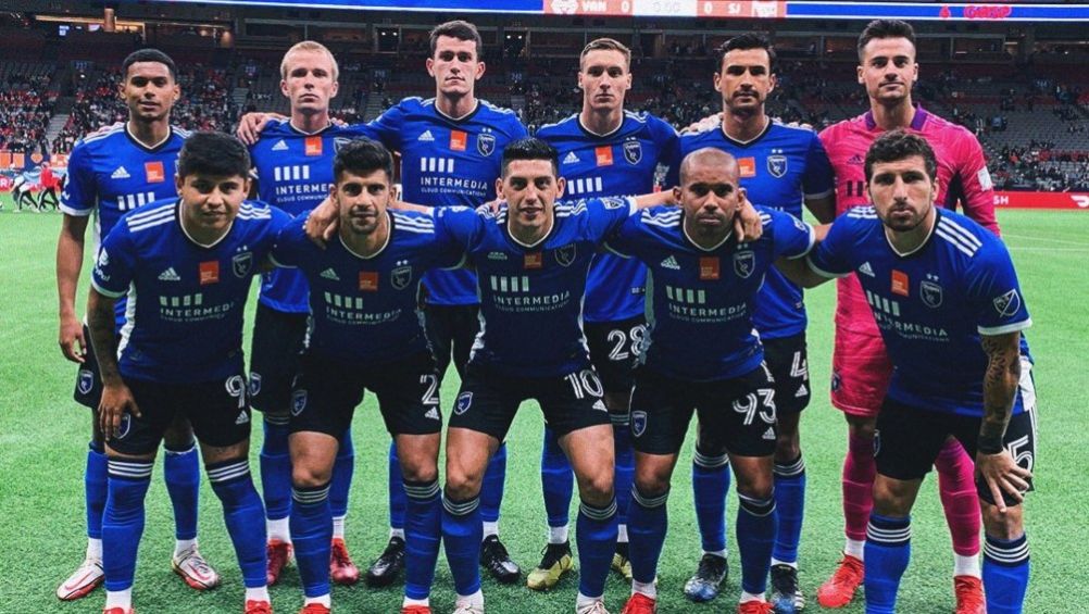 El equipo de San José previo a jugar ante los Whitecaps