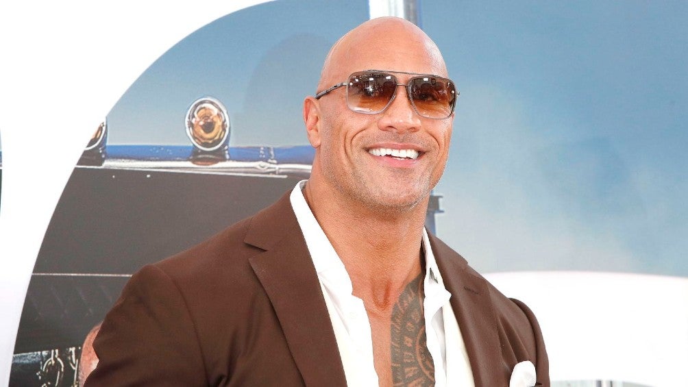 Dwayne Johnson durante presentación de película