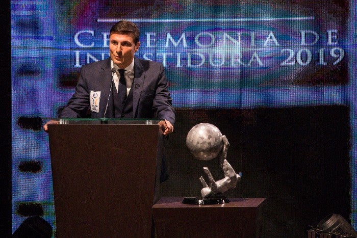 Javier Zanetti en el Salón de la Fama