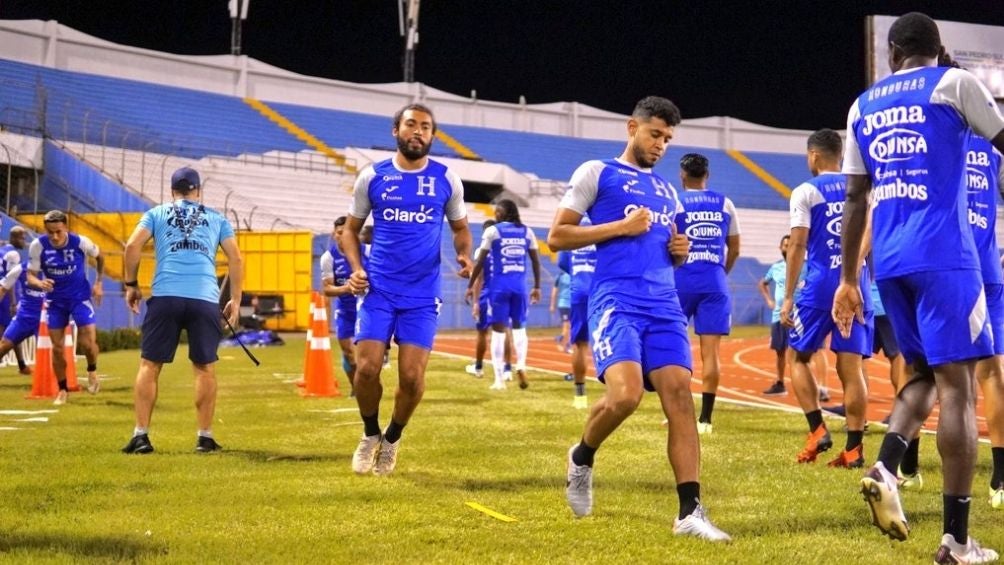 Selección de Honduras en un entrenamiento 