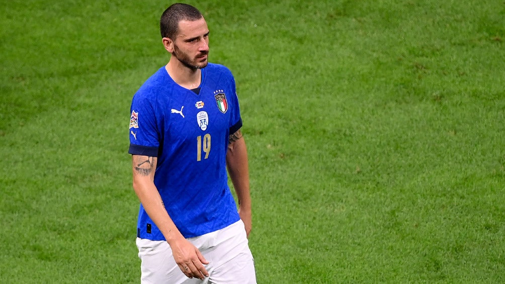 Leonardo Bonucci tras expulsado ante España 