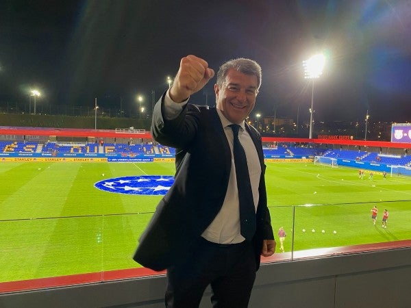 Joan Laporta en el Estadio Johan Cruyff 