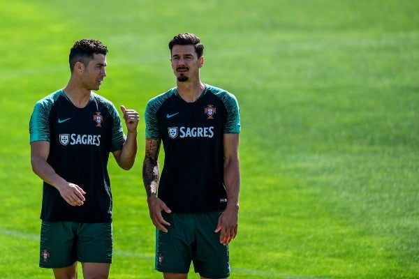 Cristiano Ronaldo junto a José Fonte con la Selección de Portugal