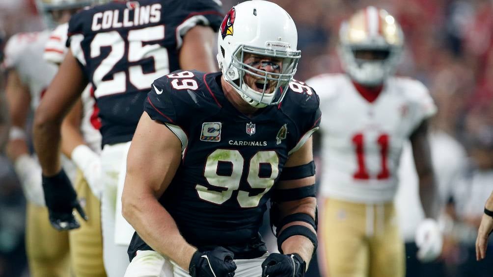 J.J. Watt en el partido con los Cardinals