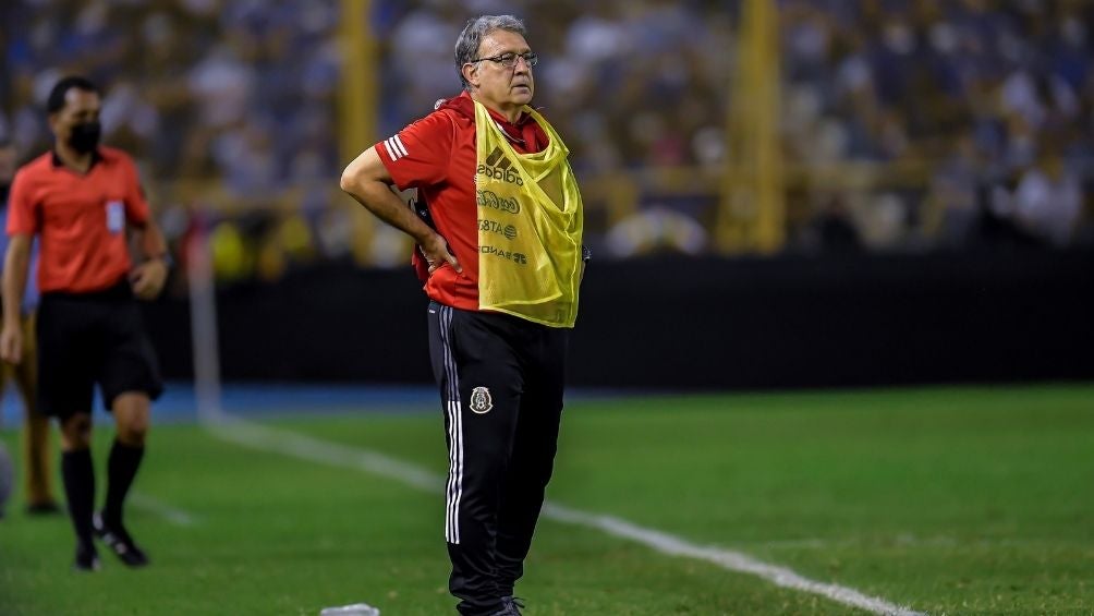 Tata Martino en el juego de la Selección