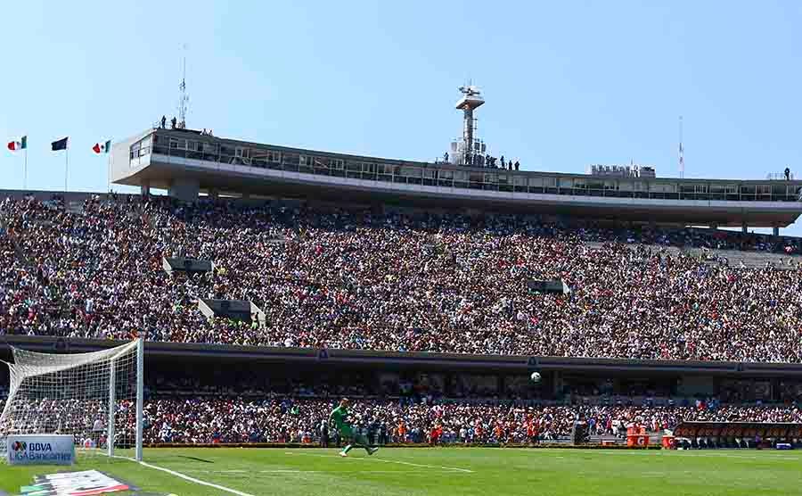 Estadio Olímpico Universitario durante un Pumas vs América en 2019