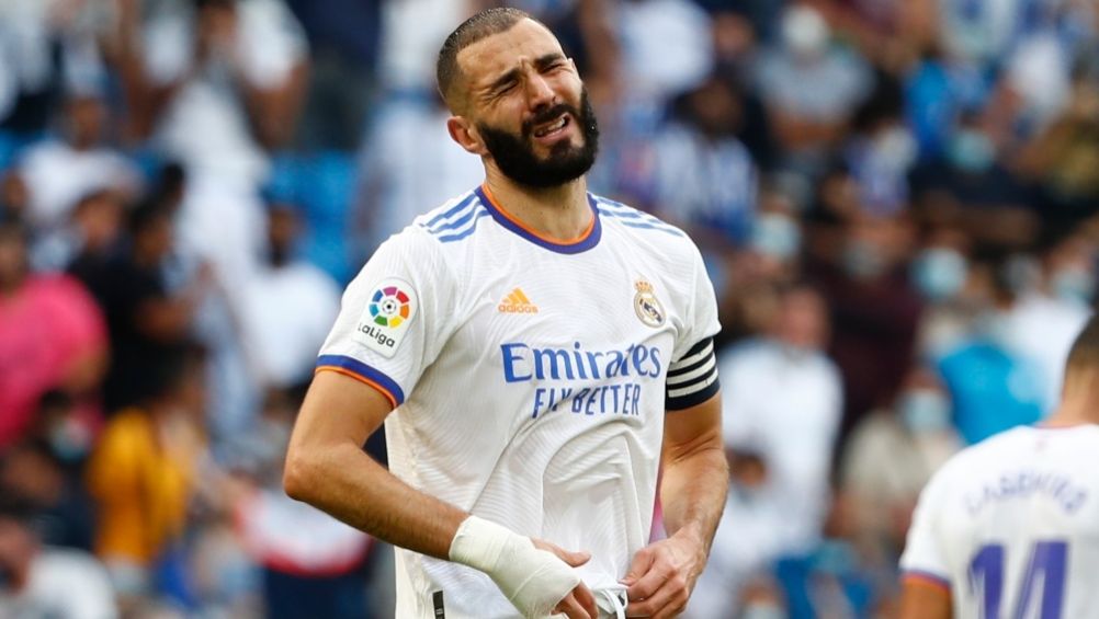 Benzema en un partido del Real Madrid