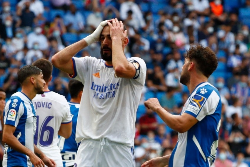 Benzema en un partido del Real Madrid