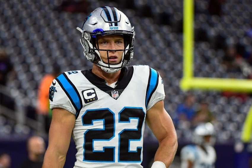 Christian McCaffrey en un partido de las Panteras