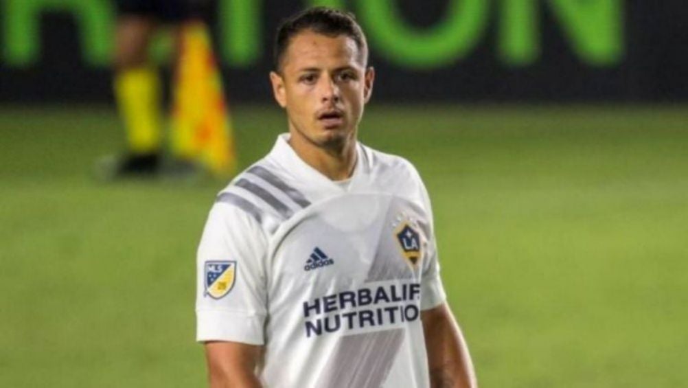 Chicharito en partido con el Galaxy