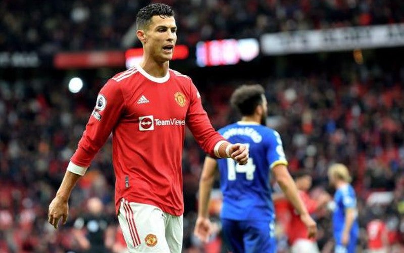 Cristiano en juego ante el Everton