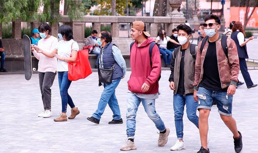 Jóvenes en el centro de la Ciudad de México