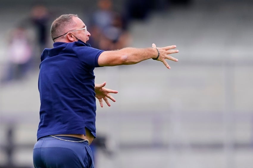 Andrés Lillini en el partido entre Pumas y Juárez