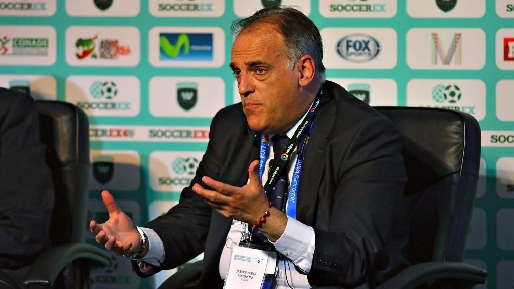 Tebas en un evento de LaLiga