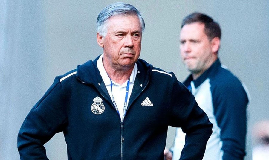 Carlo Ancelotti en juego del Real Madrid