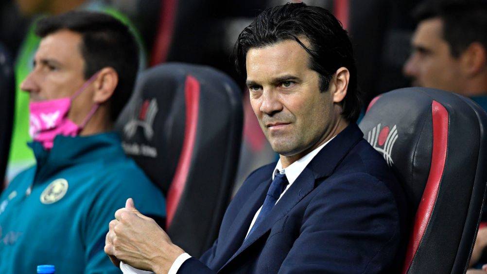 Santiago Solari en el partido entre América y Santos