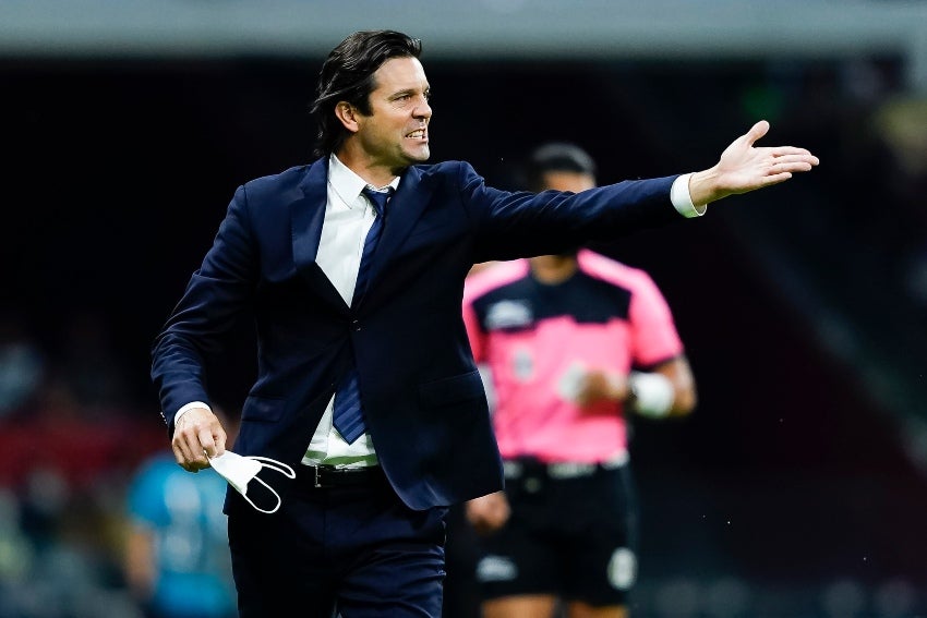 Santiago Solari en el partido entre América y Santos