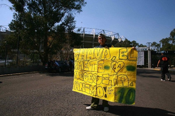 Afición azulcrema tras el atentando contra Cabañas