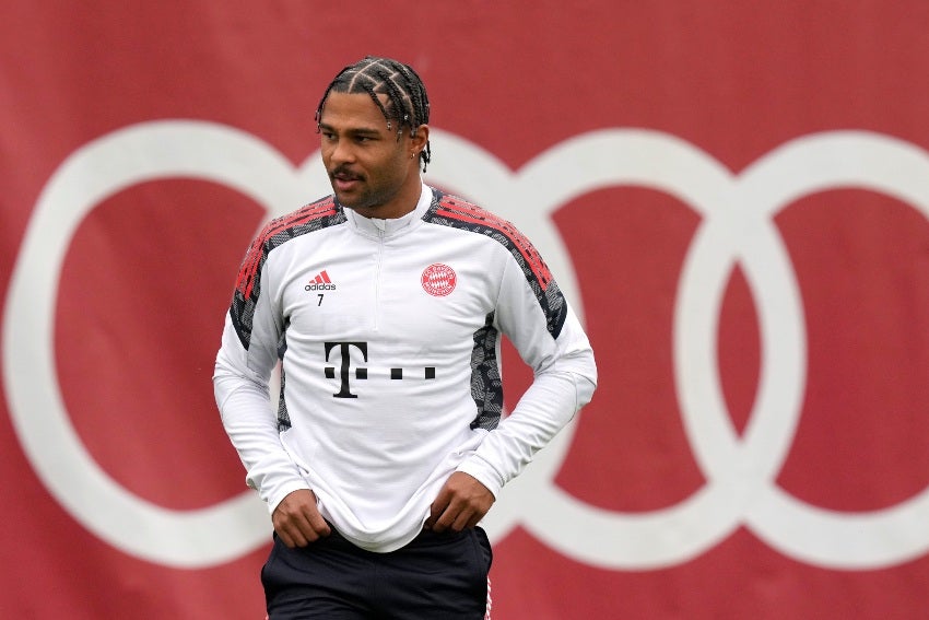 Gnabry en un entrenamiento del Bayern Munich