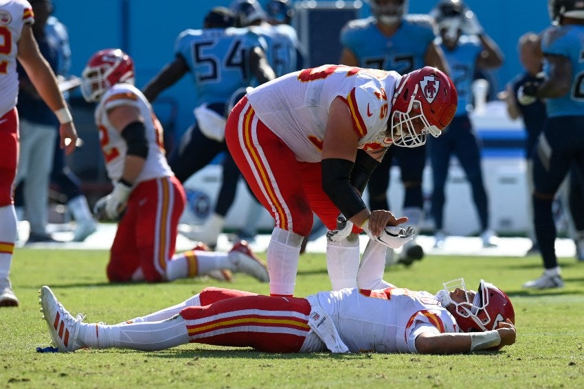 Mahomes tras recibir golpe ante los Titans