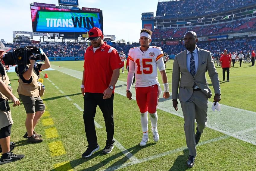 Mahomes tras el juego entre Chiefs y Titans