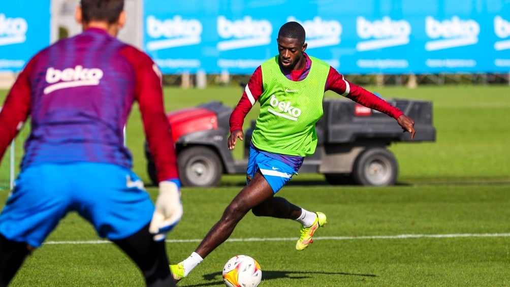 Ousmane Dembélé volvió a los entrenamientos en grupo