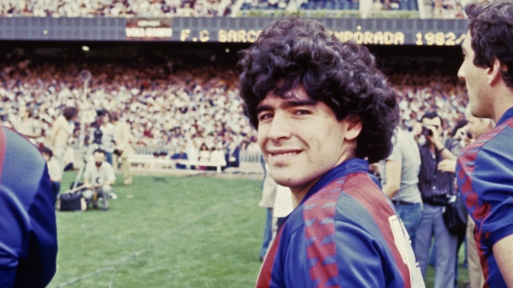 Diego Maradona en su paso por el Barcelona