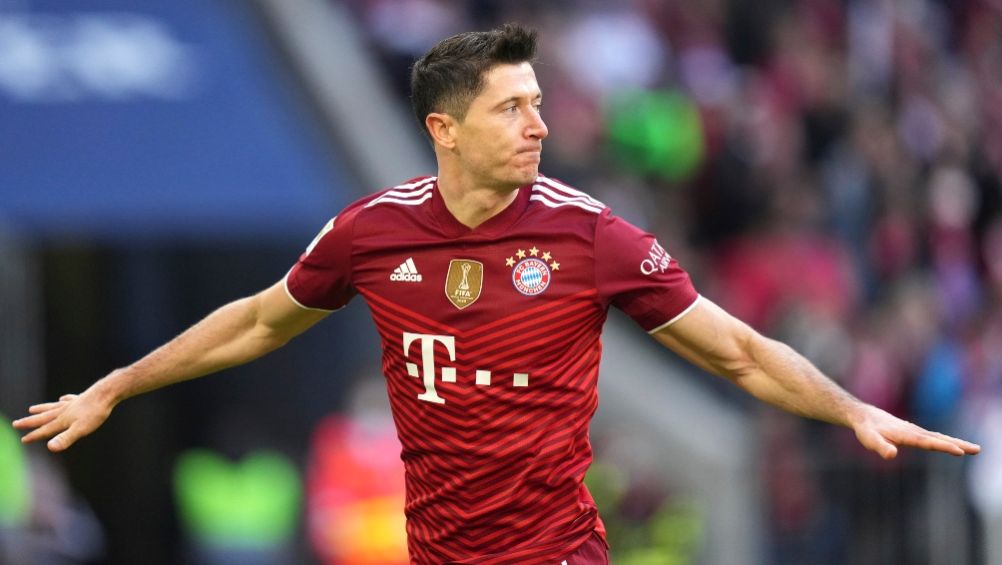 Robert Lewandowski en un partido del Bayern Munich