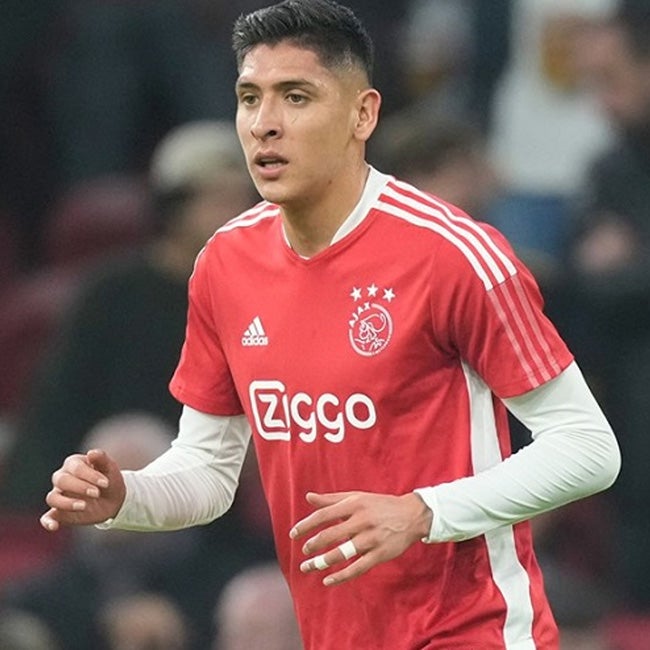 Álvarez, en un calentamiento del Ajax