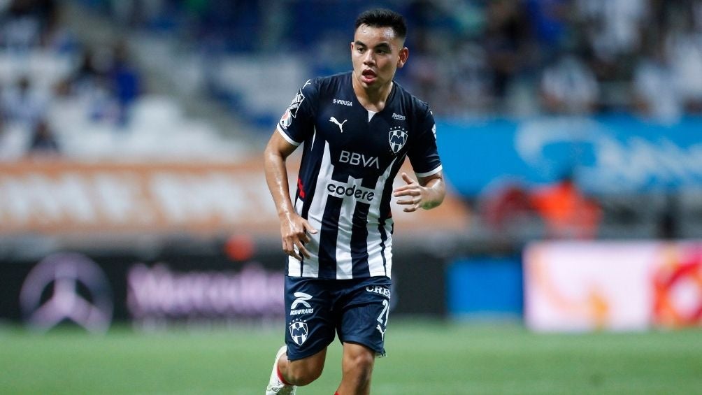 Rodríguez en un partido con Rayados 