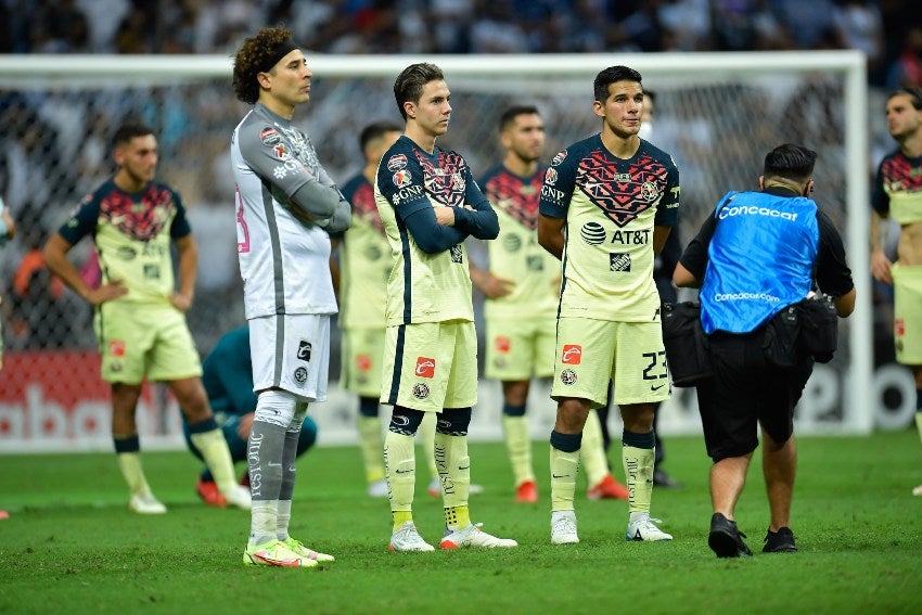 Jugadores del América tras perder la Final ante Rayados