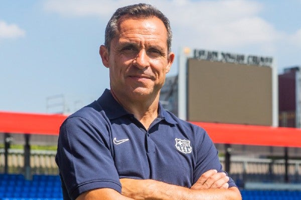 Sergi Barjuan, técnico interino del Barcelona