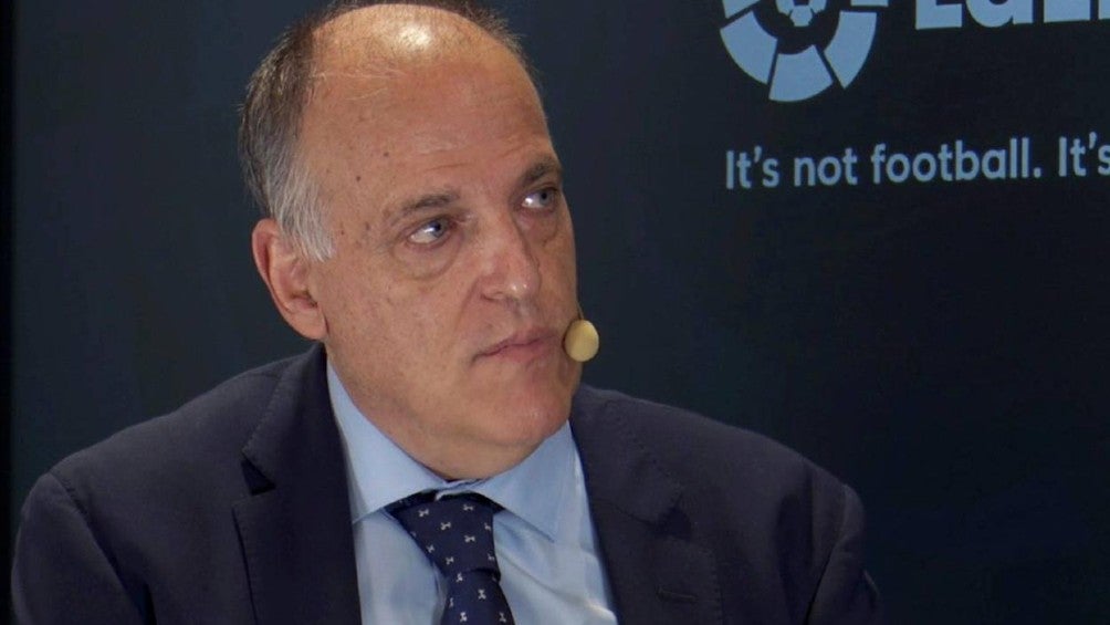 Javier Tebas durante entrevista