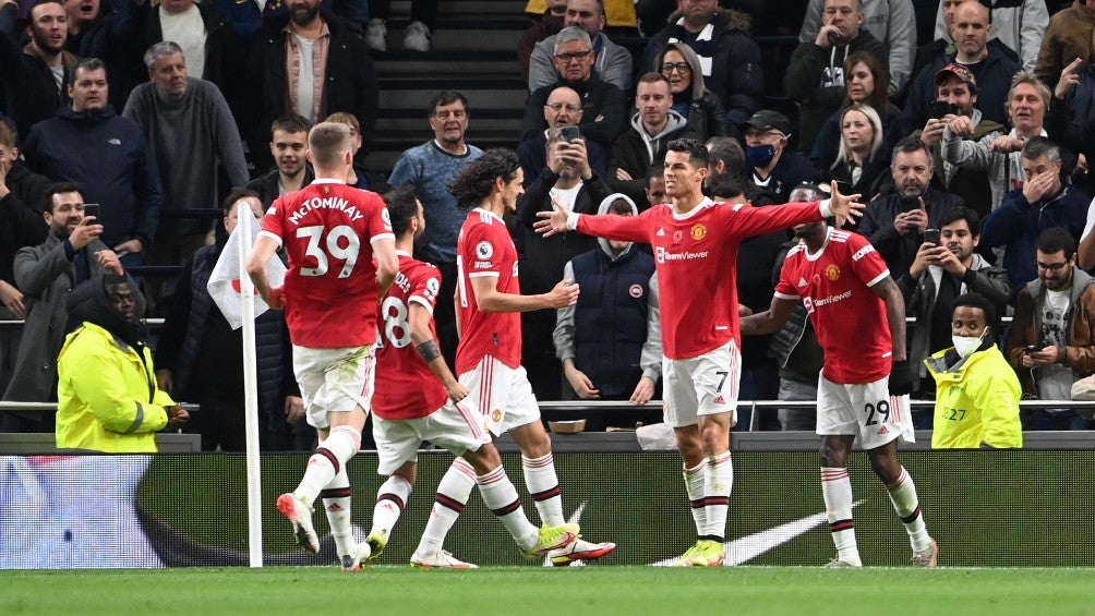 Cristiano Ronaldo celebra con el Manchester United