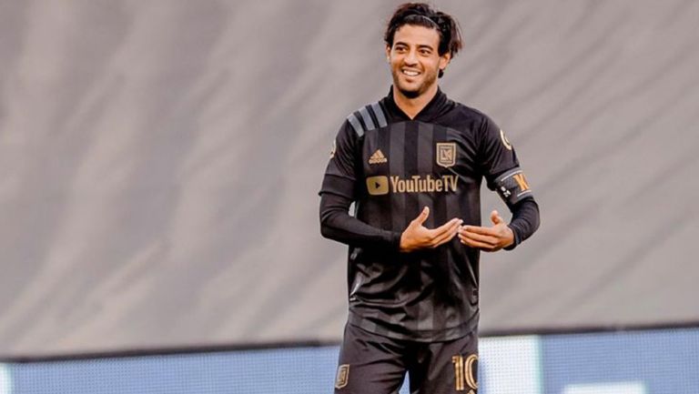 Carlos Vela durante un juego con LAFC