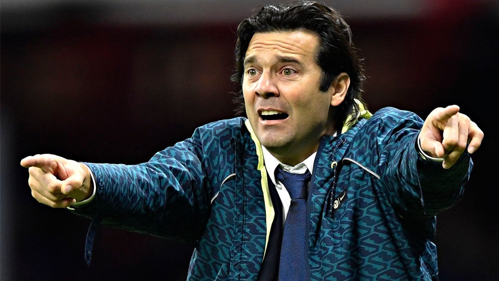 Solari, en un partido del América