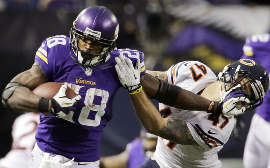 Peterson en juego con Minnesota