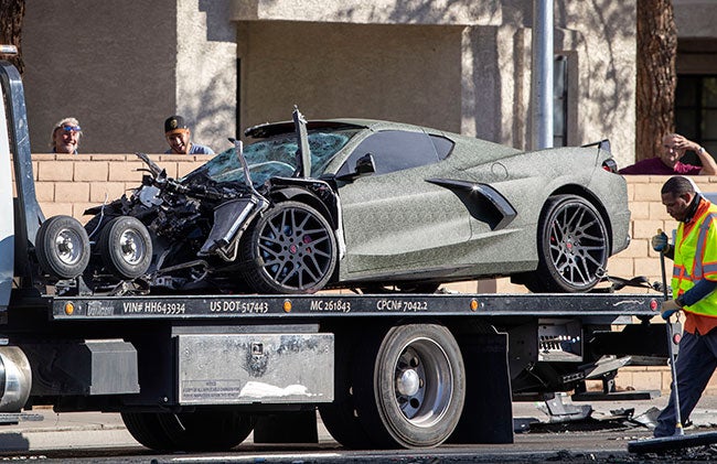 Carro de Ruggs, tras el accidente